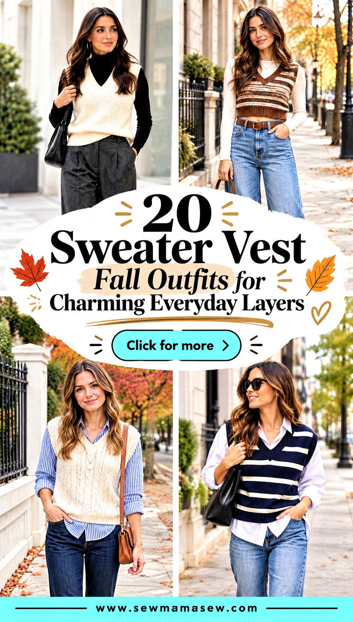 20 Sweater Vest Fall Outfits for Charming Everyday Layers - 20 Sweater Vest Fall Outfits for Charming Everyday Layers