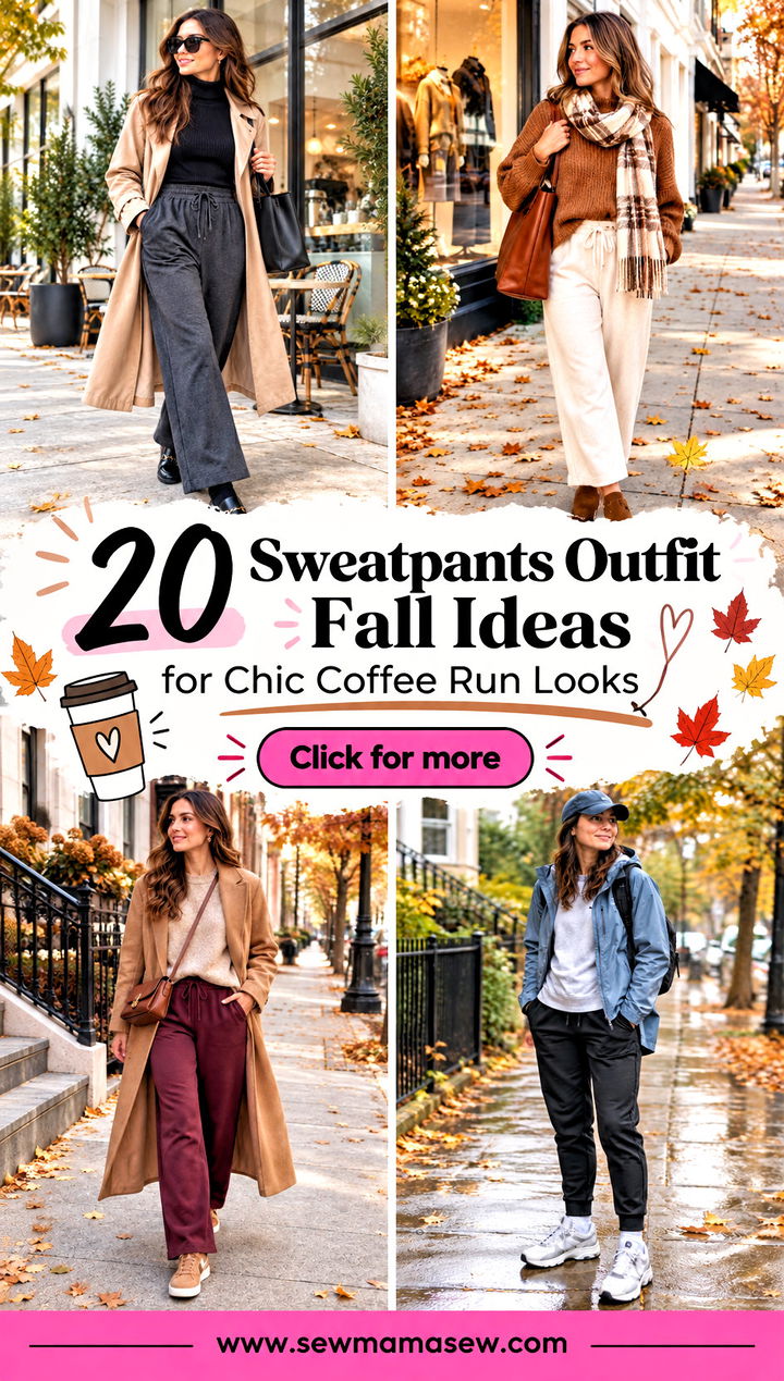 20 Sweatpants Outfit Fall Ideas for Chic Coffee Run Looks - 20 Sweatpants Outfit Fall Ideas for Chic Coffee Run Looks