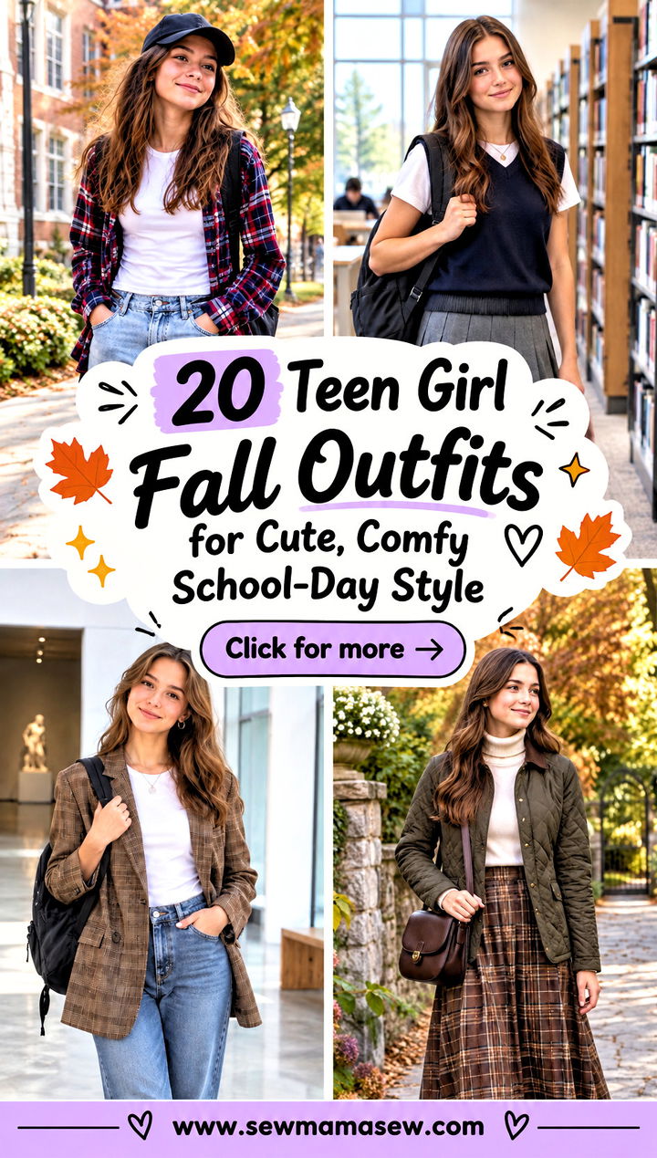 20 Teen Girl Fall Outfits for Cute Comfy School-Day Style - 20 Teen Girl Fall Outfits for Cute, Comfy School-Day Style