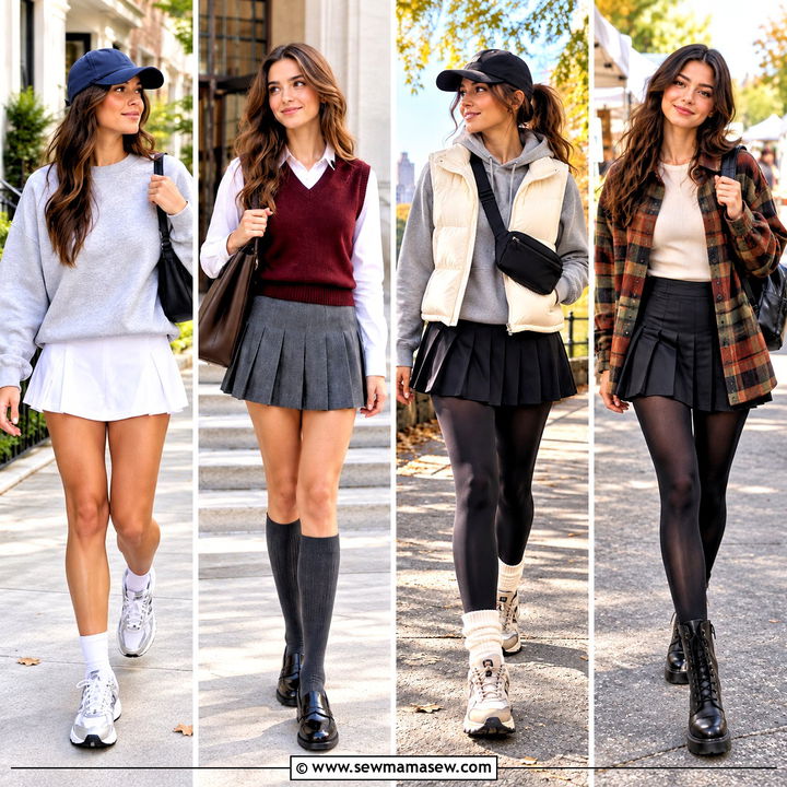 20 Tennis Skirt Fall Outfit Ideas for Cute, Cozy Layering