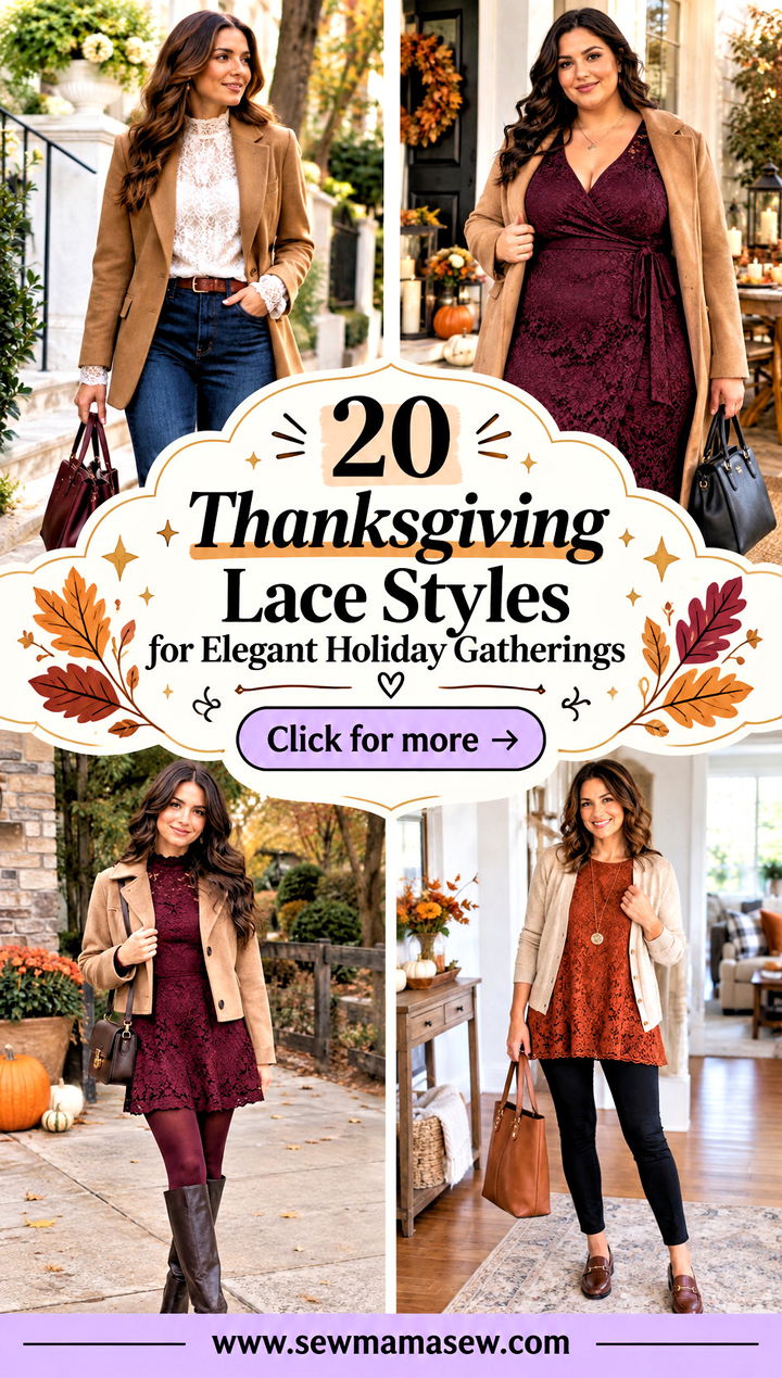 20 Thanksgiving Lace Styles for Elegant Holiday Gatherings - 20 Thanksgiving Lace Styles for Elegant Holiday Gatherings