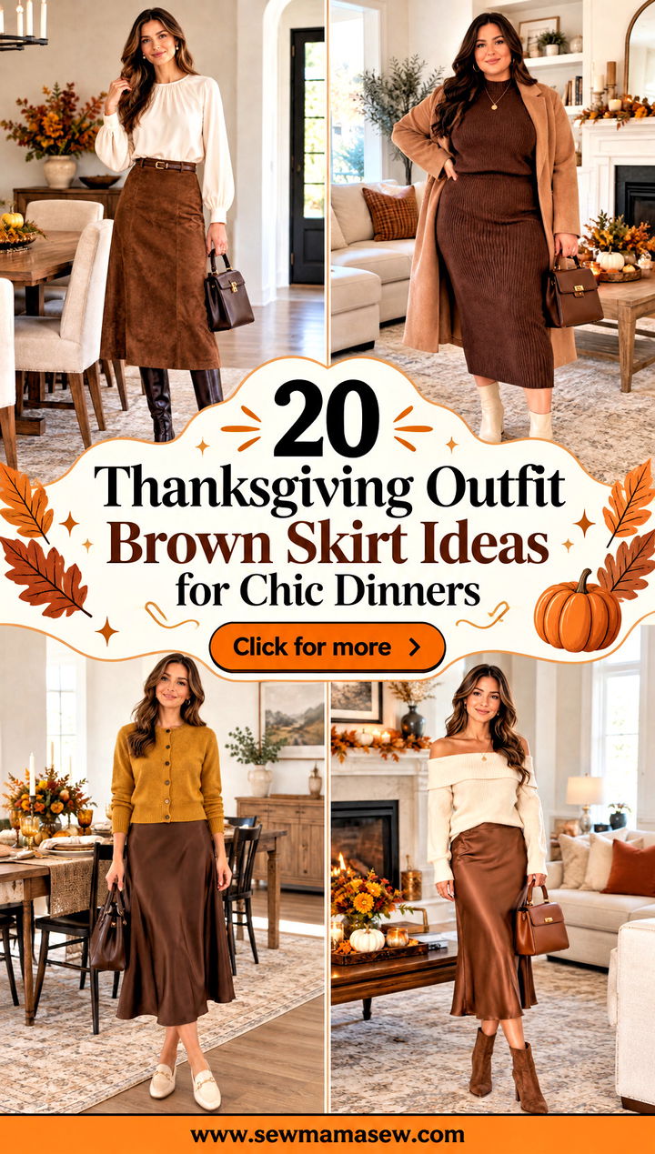 20 Thanksgiving Outfit Brown Skirt Ideas for Chic Dinners - 20 Thanksgiving Outfit Brown Skirt Ideas for Chic Dinners