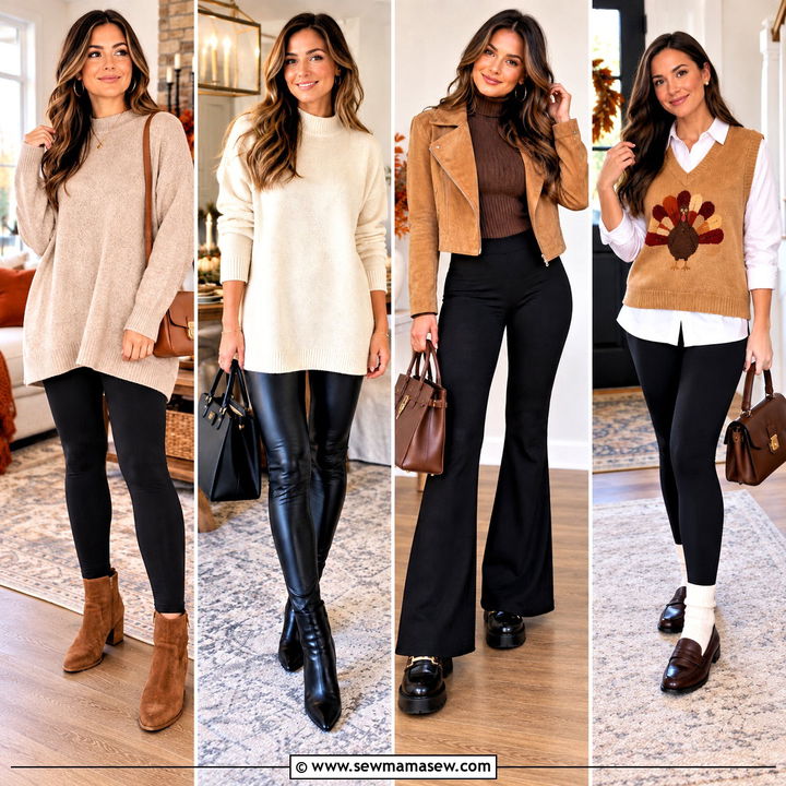 20 Thanksgiving Outfit Leggings Looks for Cozy Gatherings