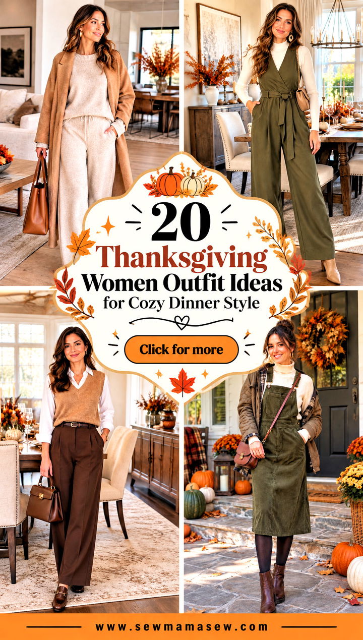 20 Thanksgiving Women Outfit Ideas for Cozy Dinner Style - 20 Thanksgiving Women Outfit Ideas for Cozy Dinner Style