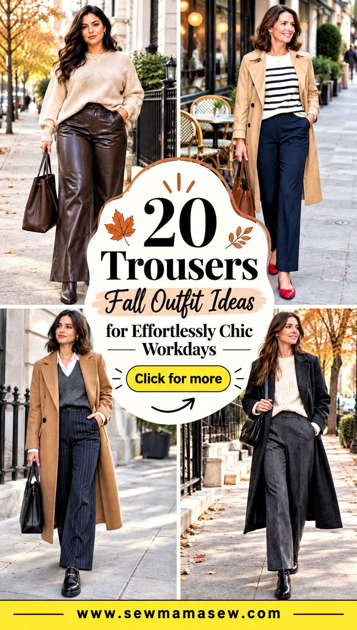 20 Trousers Fall Outfit Ideas for Effortlessly Chic Workdays - 20 Trousers Fall Outfit Ideas for Effortlessly Chic Workdays