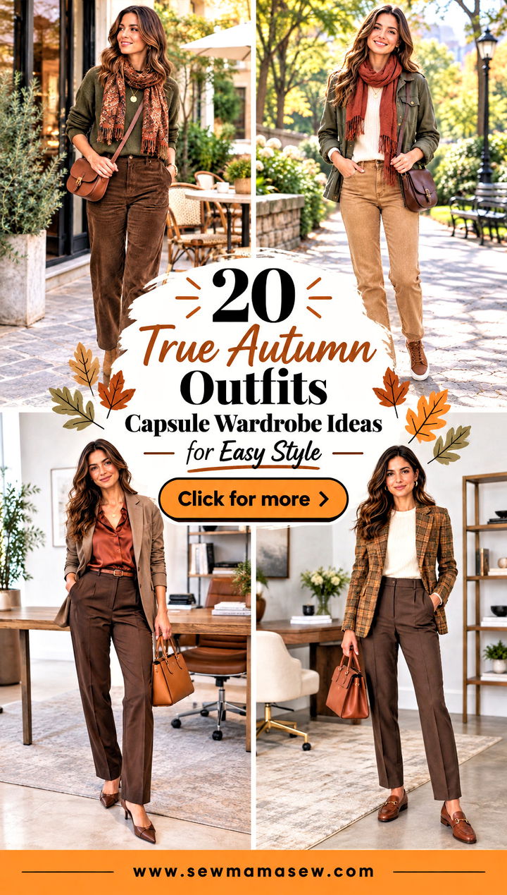 20 True Autumn Outfits Capsule Wardrobe Ideas for Easy Style - 20 True Autumn Outfits Capsule Wardrobe Ideas for Easy Style