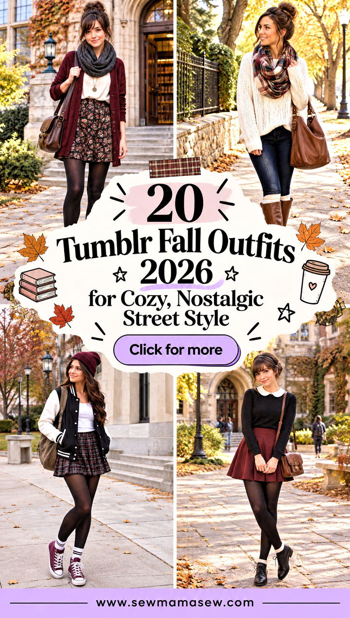 20 Tumblr Fall Outfits 2026 for Cozy Nostalgic Street Style - 20 Tumblr Fall Outfits 2026 for Cozy, Nostalgic Street Style
