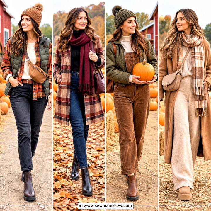 20 Warm Pumpkin Patch Outfit Ideas for Cozy Family Days