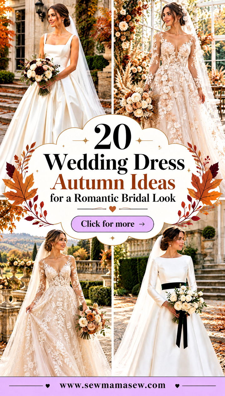 20 Wedding Dress Autumn Ideas for a Romantic Bridal Look - 20 Wedding Dress Autumn Ideas for a Romantic Bridal Look