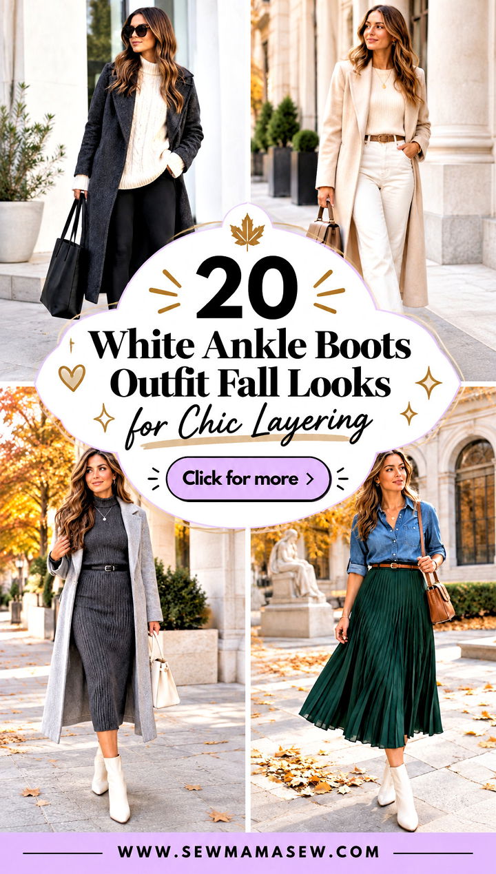 20 White Ankle Boots Outfit Fall Looks for Chic Layering - 20 White Ankle Boots Outfit Fall Looks for Chic Layering