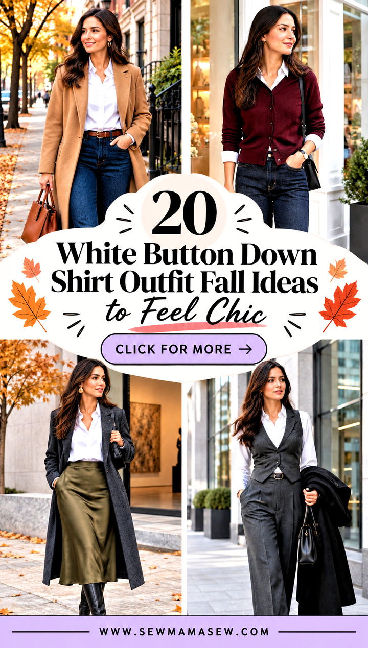20 White Button Down Shirt Outfit Fall Ideas to Feel Chic - 20 White Button Down Shirt Outfit Fall Ideas to Feel Chic