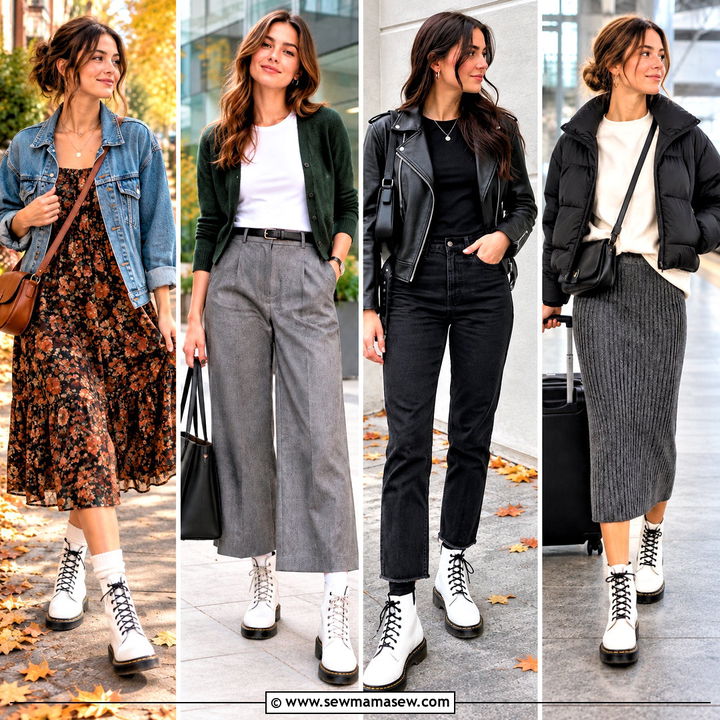 20 White Doc Martens Outfit Fall Ideas for Bold Daily Style