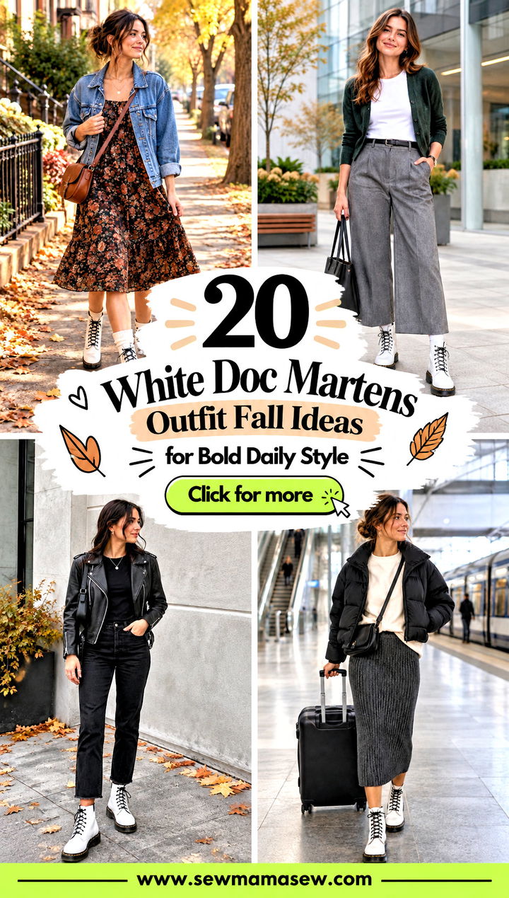 20 White Doc Martens Outfit Fall Ideas for Bold Daily Style - 20 White Doc Martens Outfit Fall Ideas for Bold Daily Style