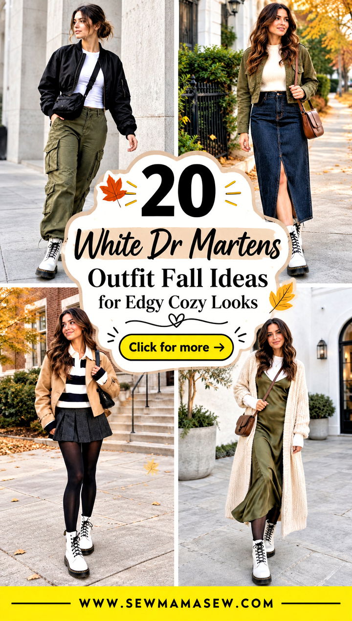 20 White Dr Martens Outfit Fall Ideas for Edgy Cozy Looks - 20 White Dr Martens Outfit Fall Ideas for Edgy Cozy Looks