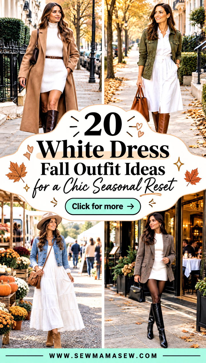 20 White Dress Fall Outfit Ideas for a Chic Seasonal Reset - 20 White Dress Fall Outfit Ideas for a Chic Seasonal Reset