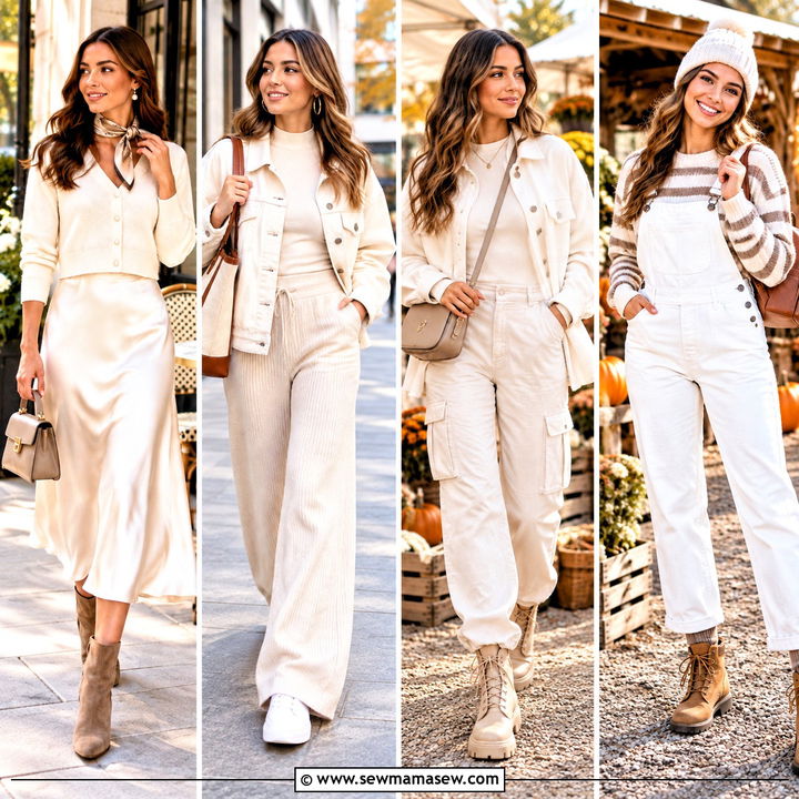 20 White Fall Outfits for Women Who Love Cozy Chic Style