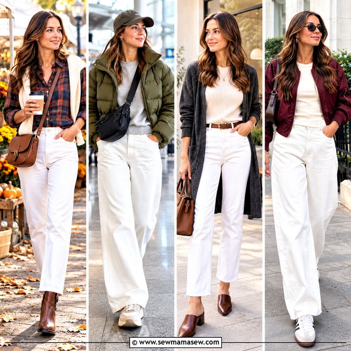 20 White Jeans Autumn Looks for a Fresh, Cozy Style Reset