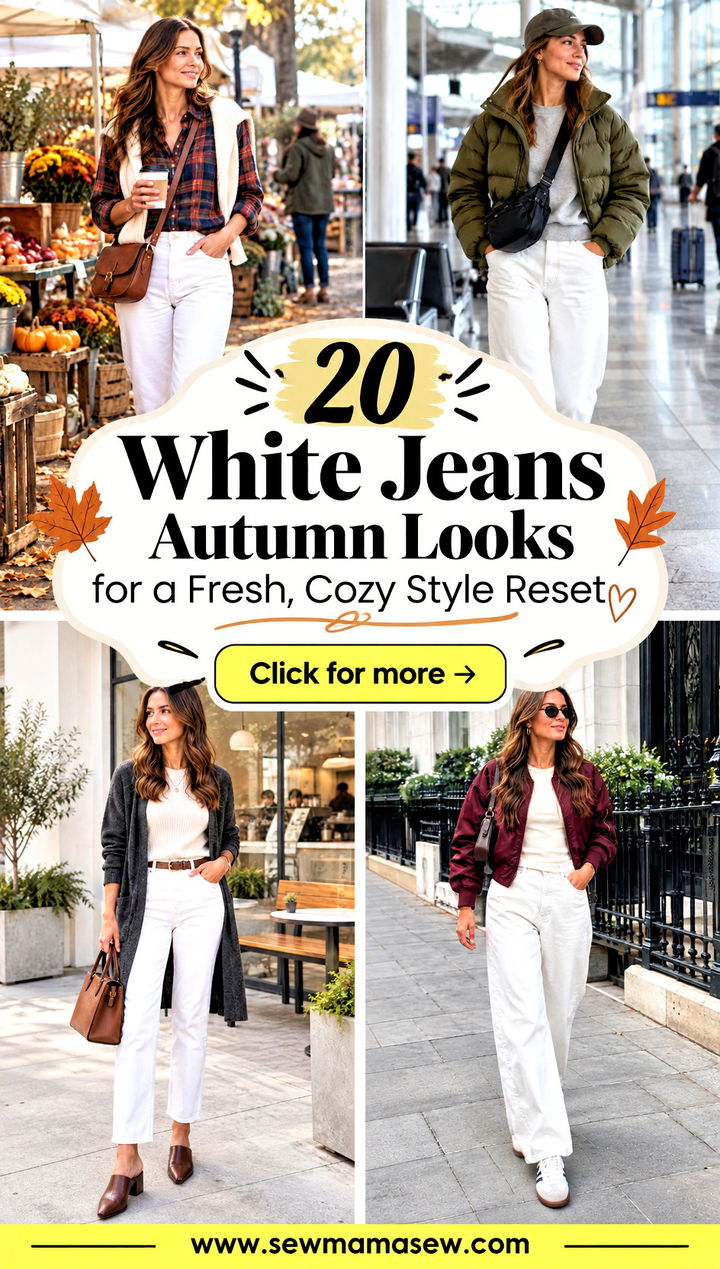 20 White Jeans Autumn Looks for a Fresh Cozy Style Reset - 20 White Jeans Autumn Looks for a Fresh, Cozy Style Reset