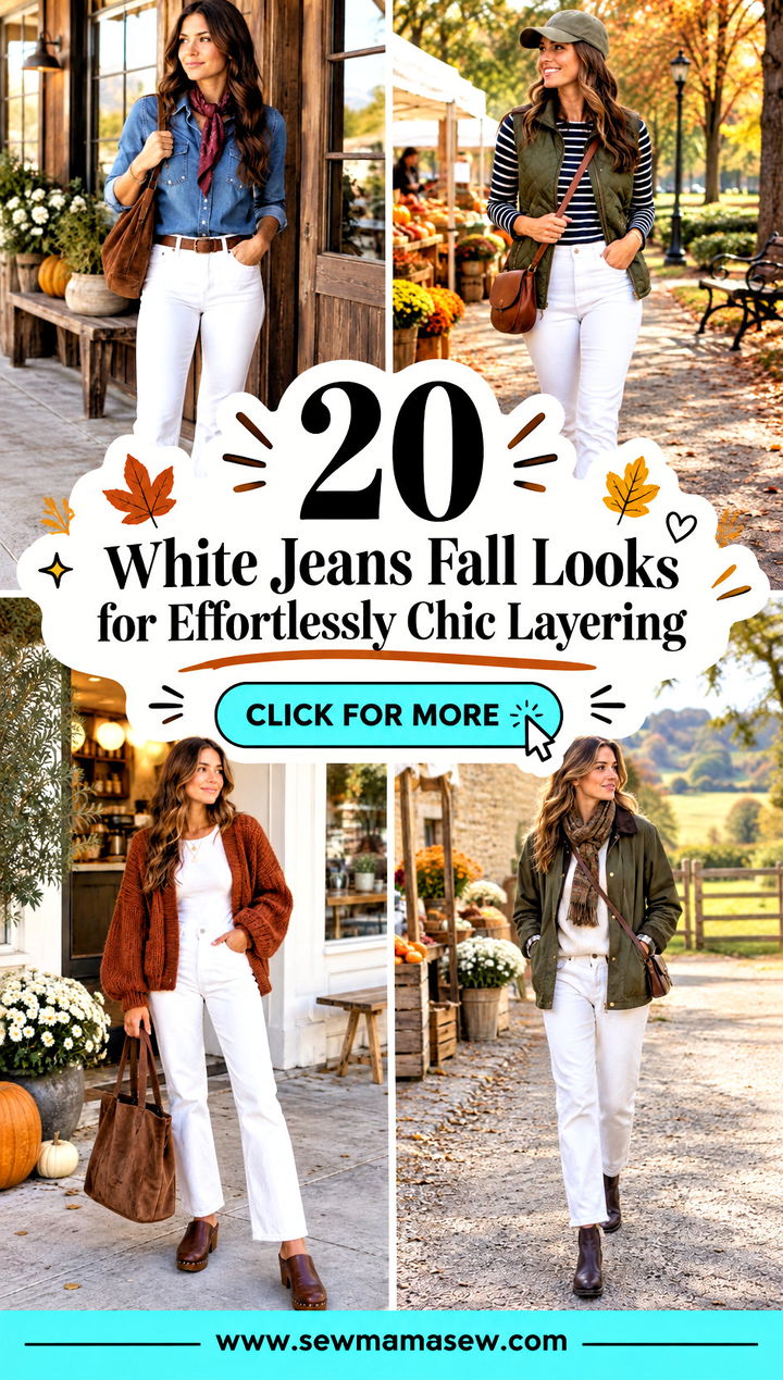 20 White Jeans Fall Looks for Effortlessly Chic Layering - 20 White Jeans Fall Looks for Effortlessly Chic Layering