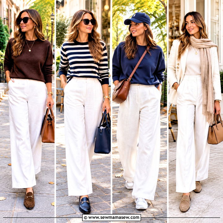 20 White Linen Pants Outfit Fall Looks for Cozy Casual Days