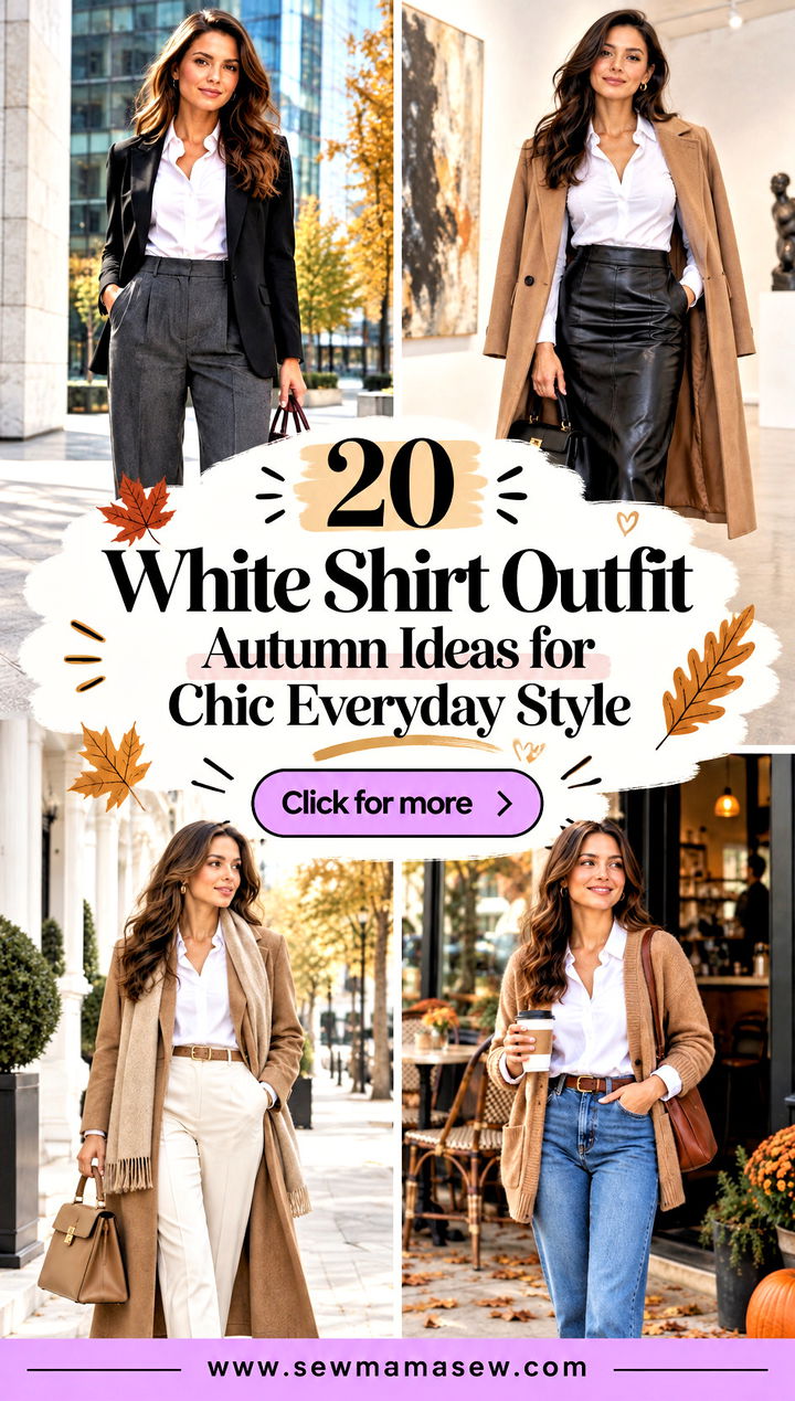 20 White Shirt Outfit Autumn Ideas for Chic Everyday Style - 20 White Shirt Outfit Autumn Ideas for Chic Everyday Style