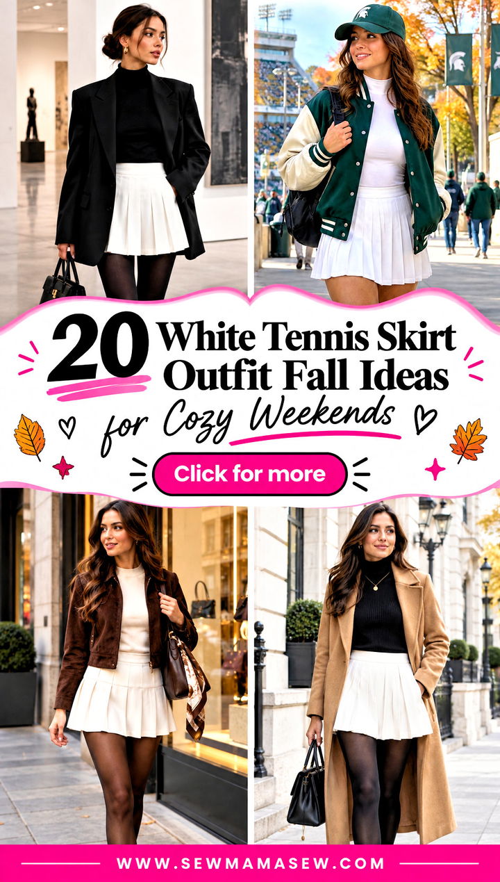 20 White Tennis Skirt Outfit Fall Ideas for Cozy Weekends - 20 White Tennis Skirt Outfit Fall Ideas for Cozy Weekends