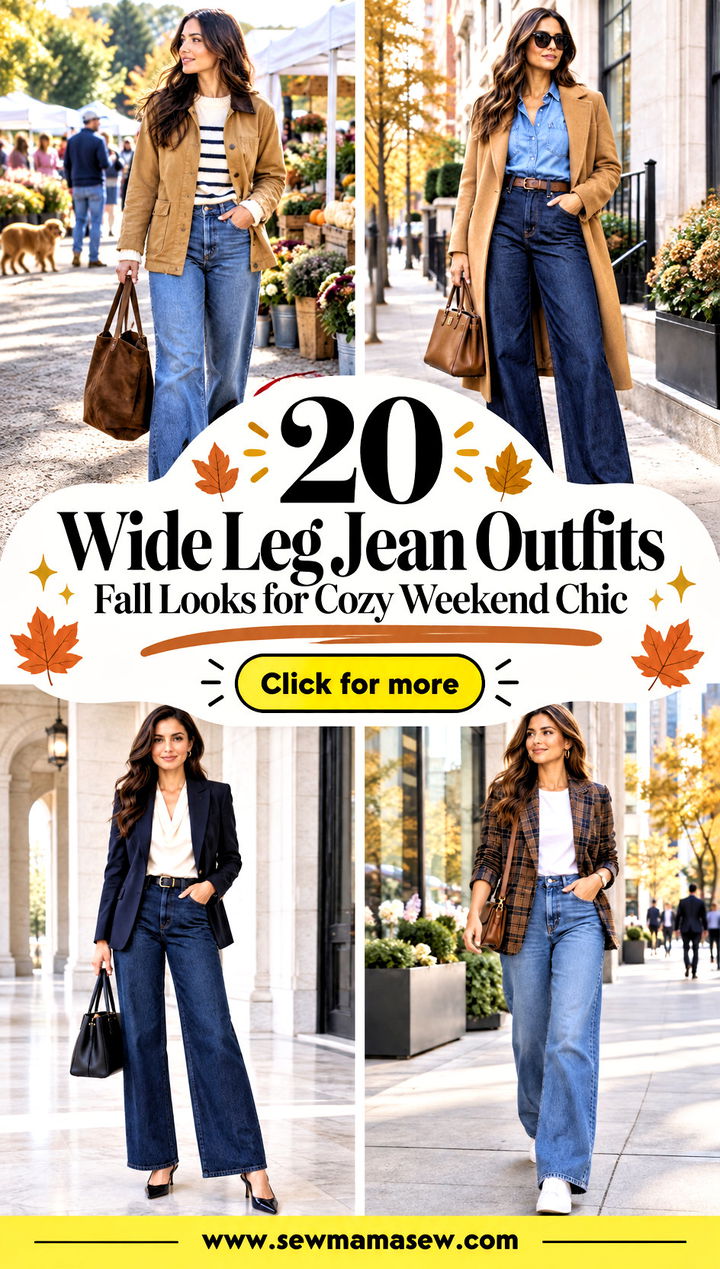 20 Wide Leg Jean Outfits Fall Looks for Cozy Weekend Chic - 20 Wide Leg Jean Outfits Fall Looks for Cozy Weekend Chic