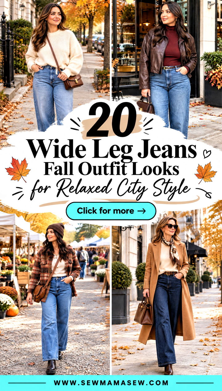 20 Wide Leg Jeans Fall Outfit Looks for Relaxed City Style - 20 Wide Leg Jeans Fall Outfit Looks for Relaxed City Style