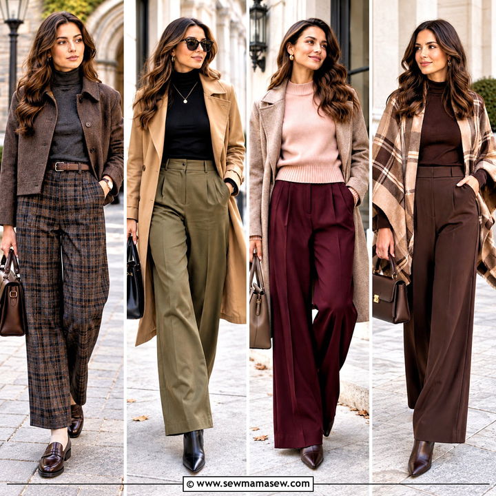 20 Wide Leg Pants Fall Outfit Looks for Polished Workdays