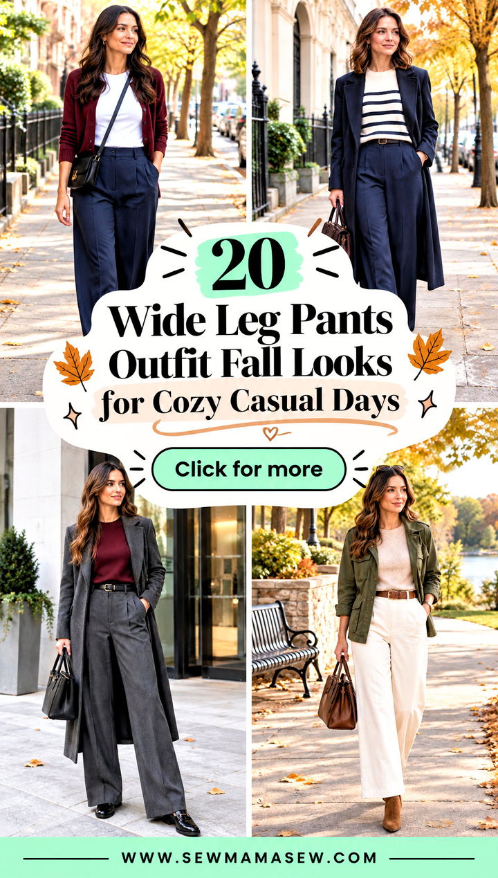 20 Wide Leg Pants Outfit Fall Looks for Cozy Casual Days - 20 Wide Leg Pants Outfit Fall Looks for Cozy Casual Days