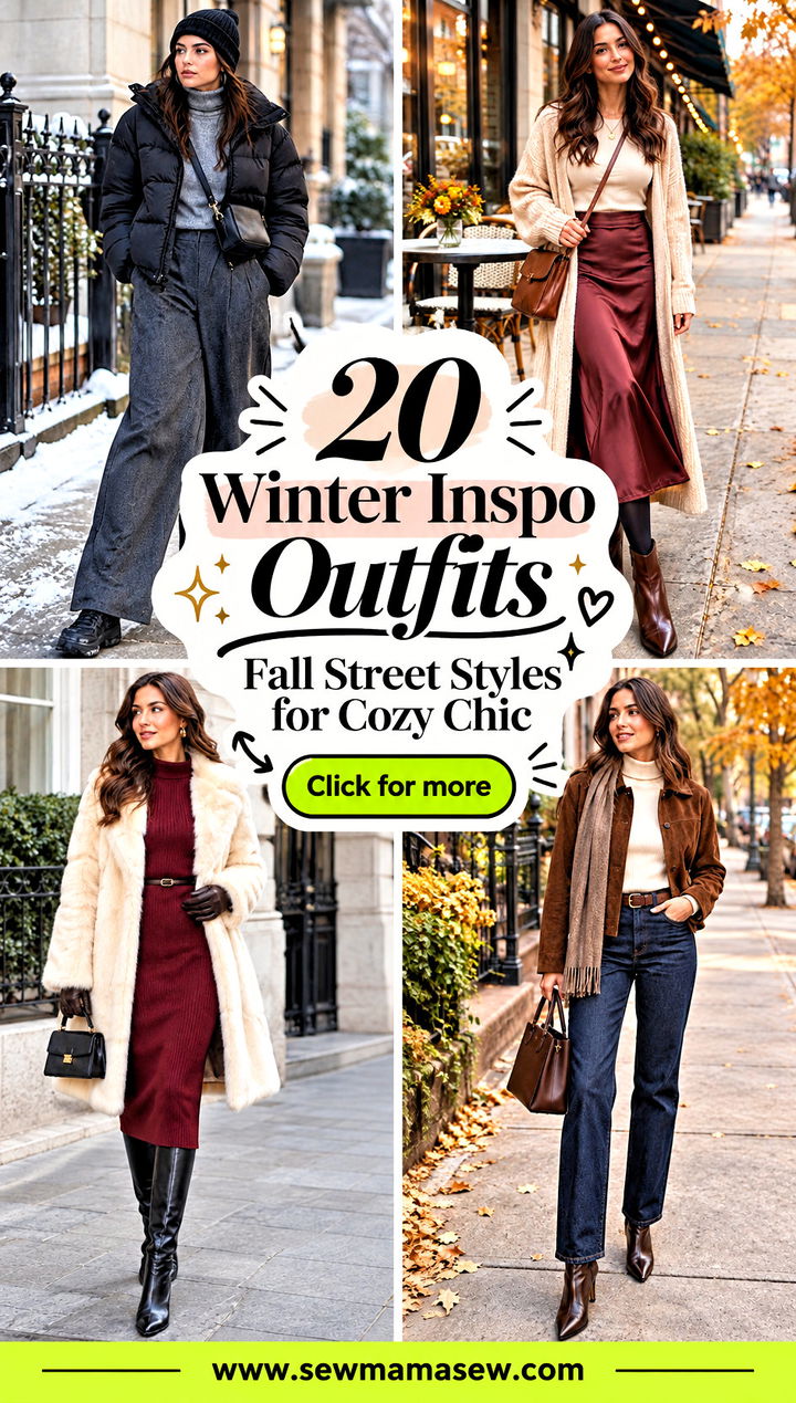 20 Winter Inspo Outfits Fall Street Styles for Cozy Chic - 20 Winter Inspo Outfits Fall Street Styles for Cozy Chic