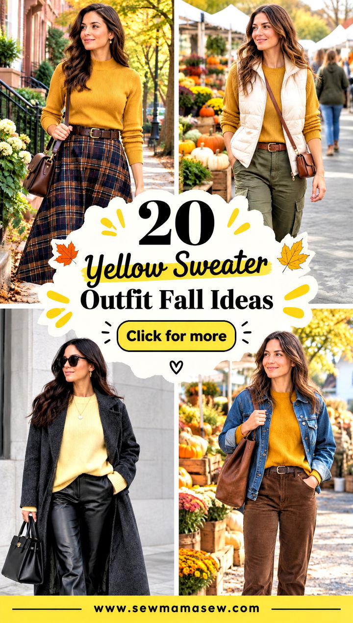 20 Yellow Sweater Outfit Fall Ideas for Cozy Weekend Style - 20 Yellow Sweater Outfit Fall Ideas for Cozy Weekend Style