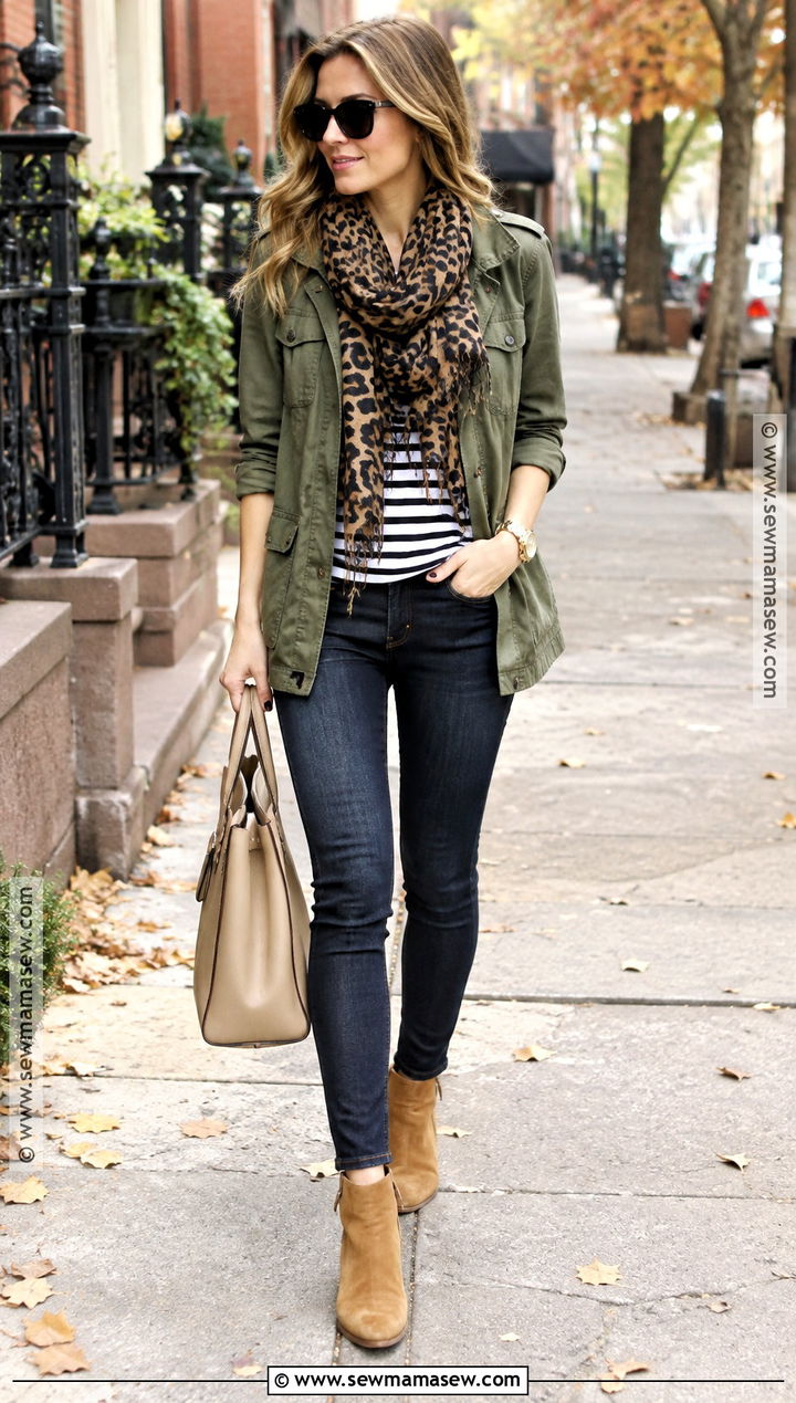 2013 Fall Outfit With Military Jacket And Skinny Jeans - 15 2026 fall outfits
