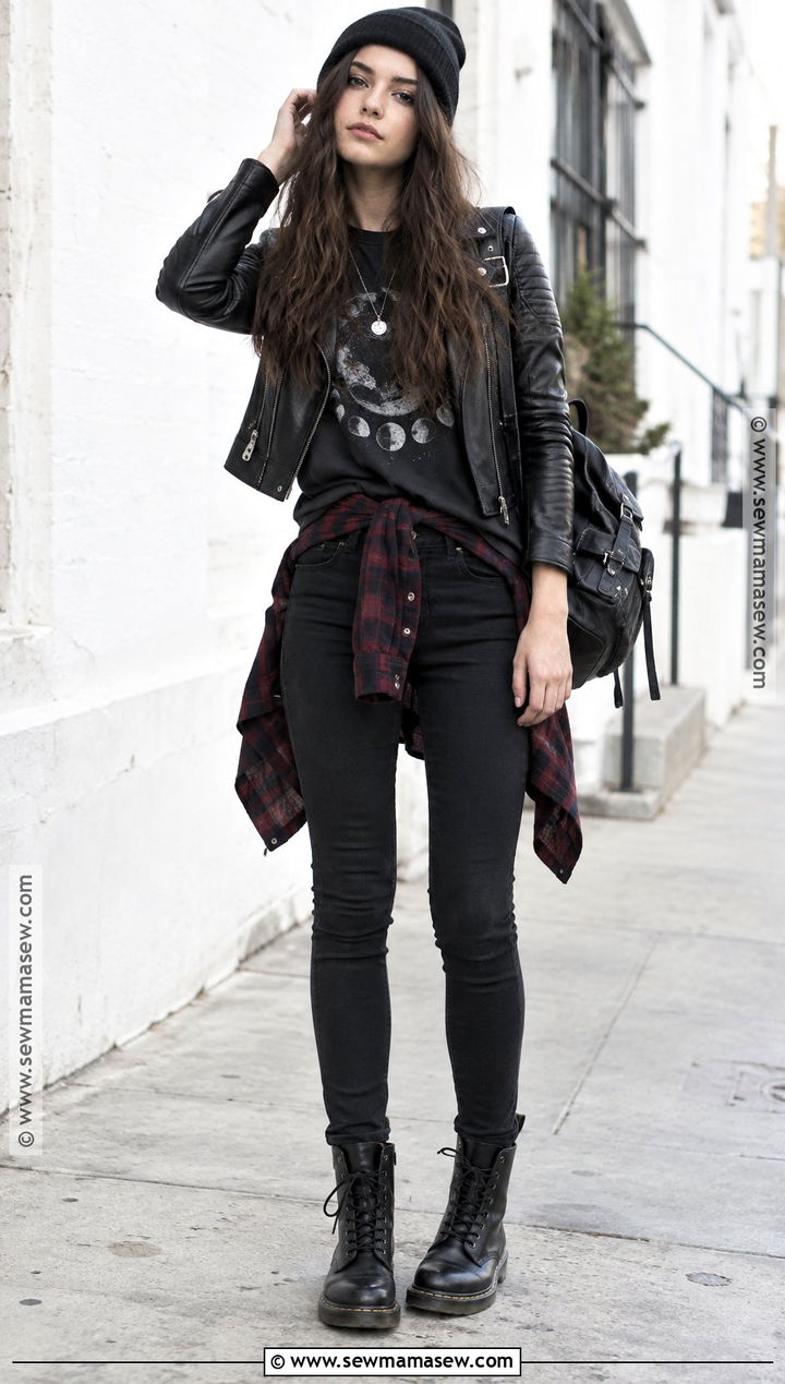 2014 Tumblr All Black Skinny Jeans Outfit - 20 tumblr fall outfits 2026