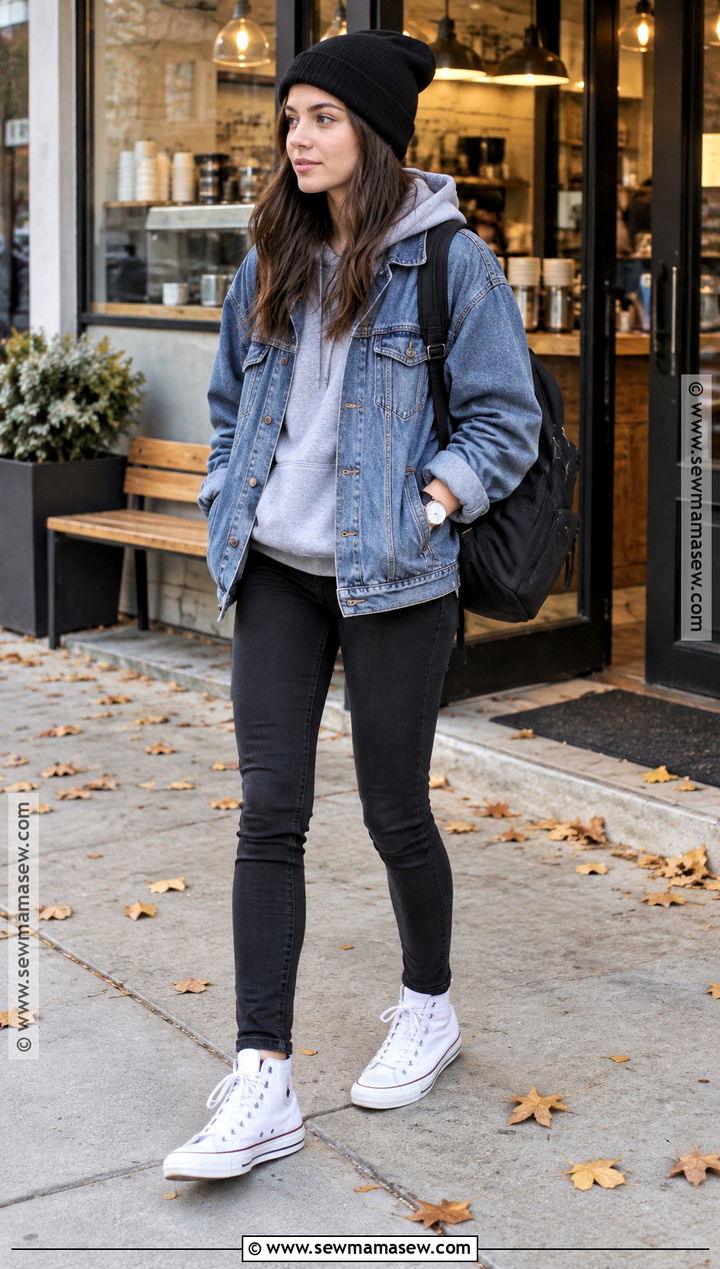 2014 Tumblr Denim Jacket And Black Skinny Jeans Outfit - 20 tumblr fall outfits 2026