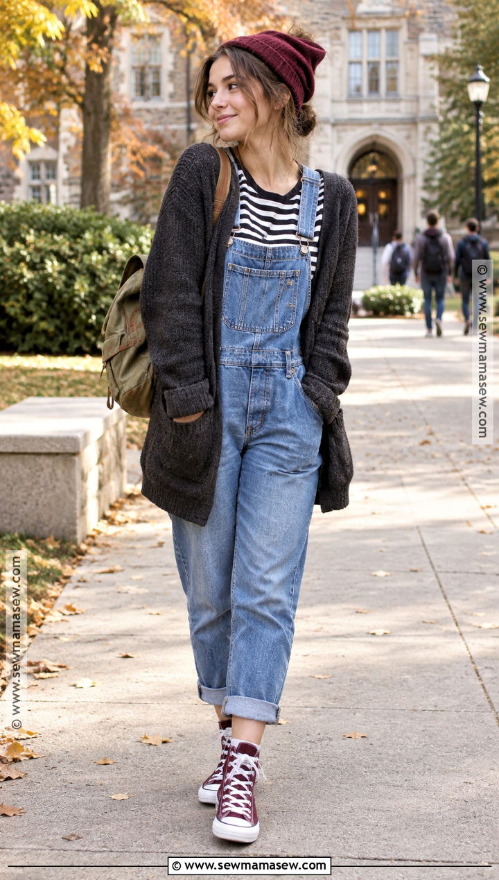 2014 Tumblr Overalls And Striped Shirt Outfit - 20 tumblr fall outfits 2026