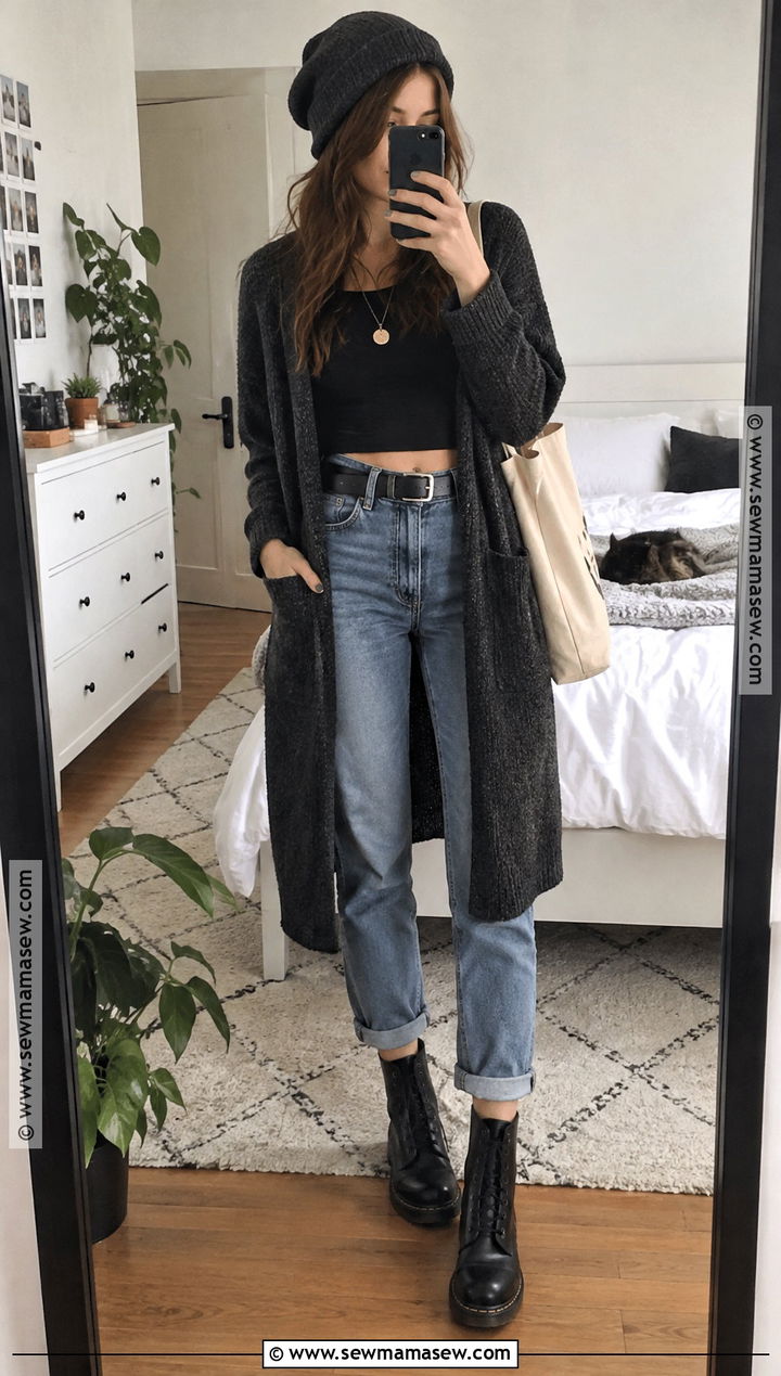 2014 Tumblr Oversized Cardigan And Mom Jeans Outfit - 20 tumblr fall outfits 2026