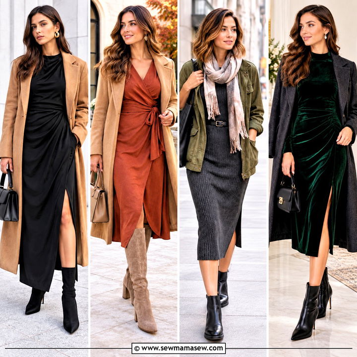 2026: 15 Fall Dresses With Boots for Chic, Cozy Autumn Looks