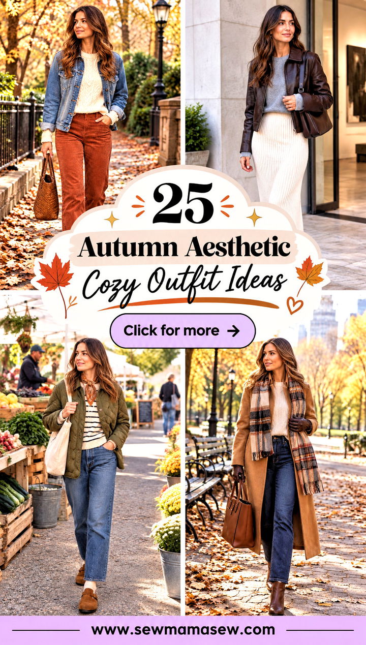 25 Autumn Aesthetic Cozy Outfit Ideas for Dreamy Cafe Days - 25 Autumn Aesthetic Cozy Outfit Ideas for Dreamy Cafe Days