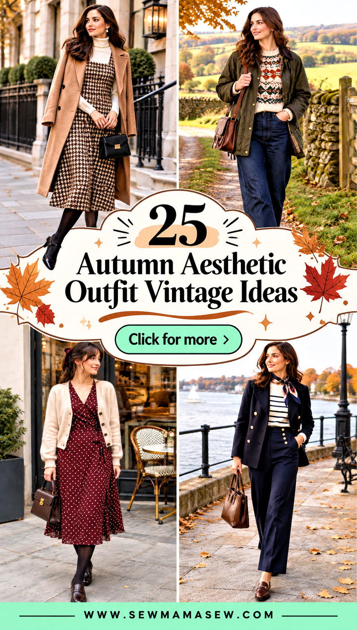 25 Autumn Aesthetic Outfit Vintage Ideas for Cozy Retro Days - 25 Autumn Aesthetic Outfit Vintage Ideas for Cozy Retro Days