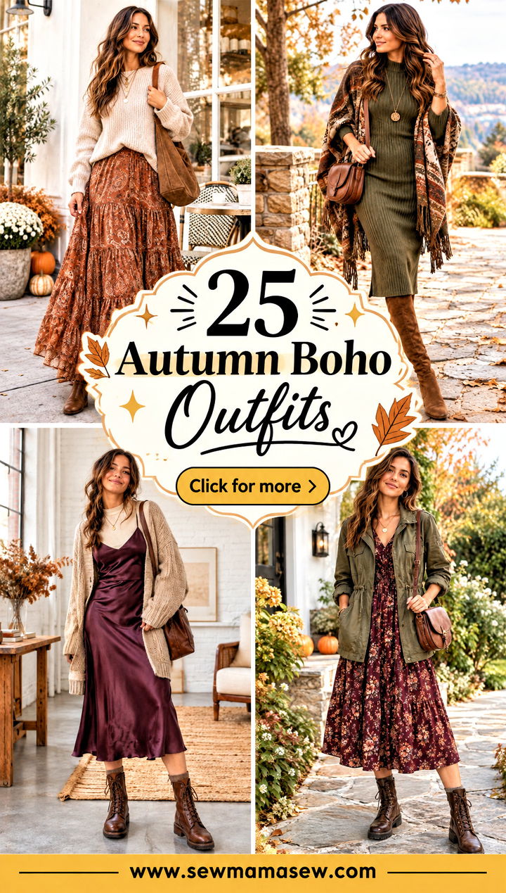 25 Autumn Boho Outfits for Cozy Free-Spirited Weekend Looks - 25 Autumn Boho Outfits for Cozy, Free-Spirited Weekend Looks