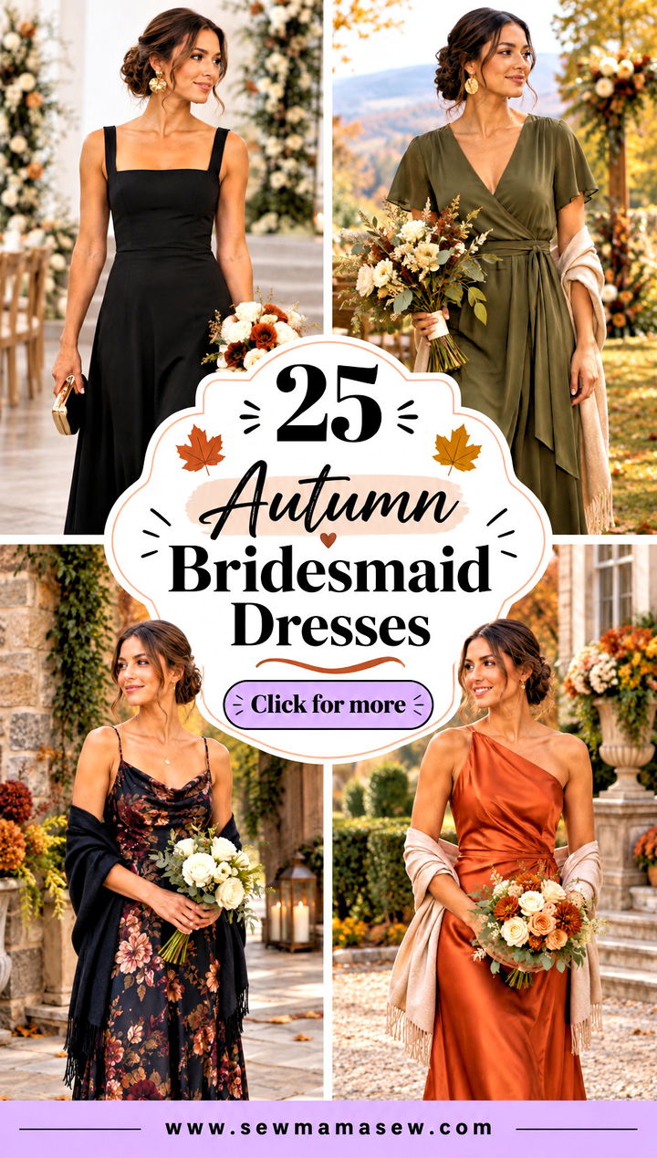 25 Autumn Bridesmaid Dresses for a Romantic Fall Wedding - 25 Autumn Bridesmaid Dresses for a Romantic Fall Wedding