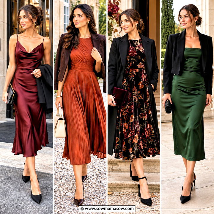 25 Autumn Dresses Wedding Guest Looks for Elegant Celebrations