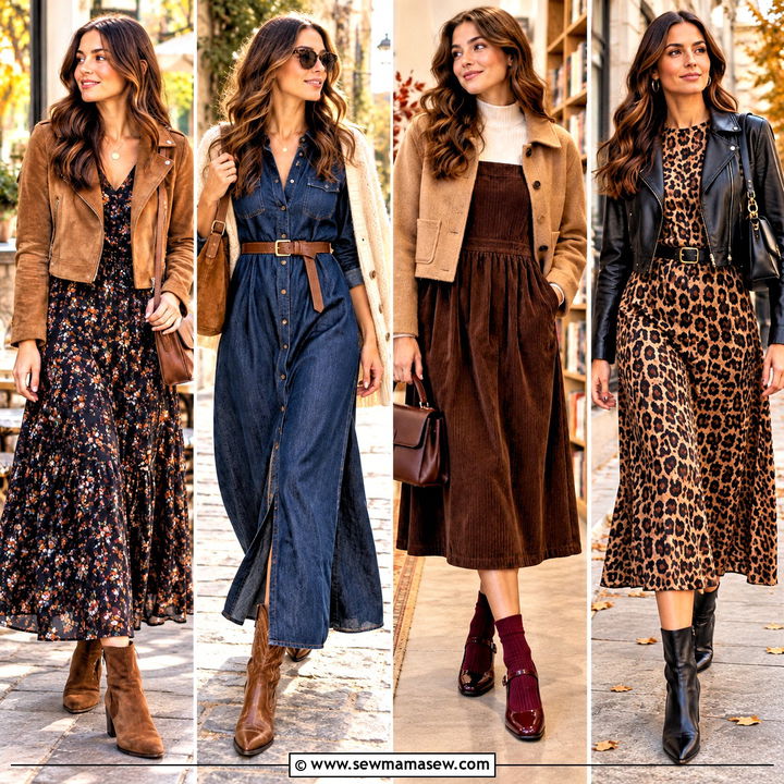 25 Autumn Dresses for Cozy Days and Elegant Evening Plans