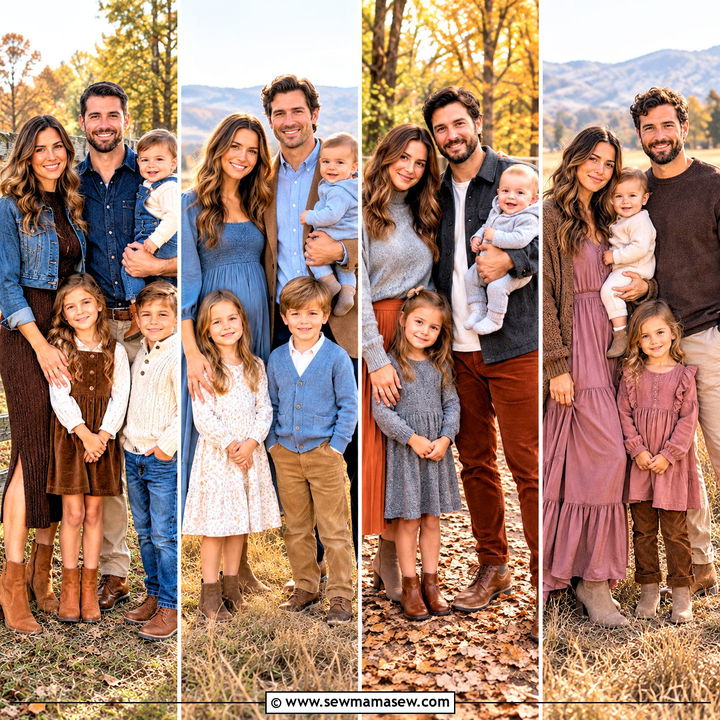 25 Autumn Family Photoshoot Outfits for Warm, Timeless Photos