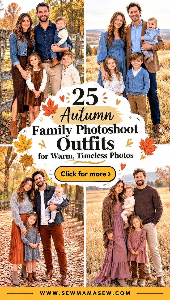 25 Autumn Family Photoshoot Outfits for Warm Timeless Photos - 25 Autumn Family Photoshoot Outfits for Warm, Timeless Photos