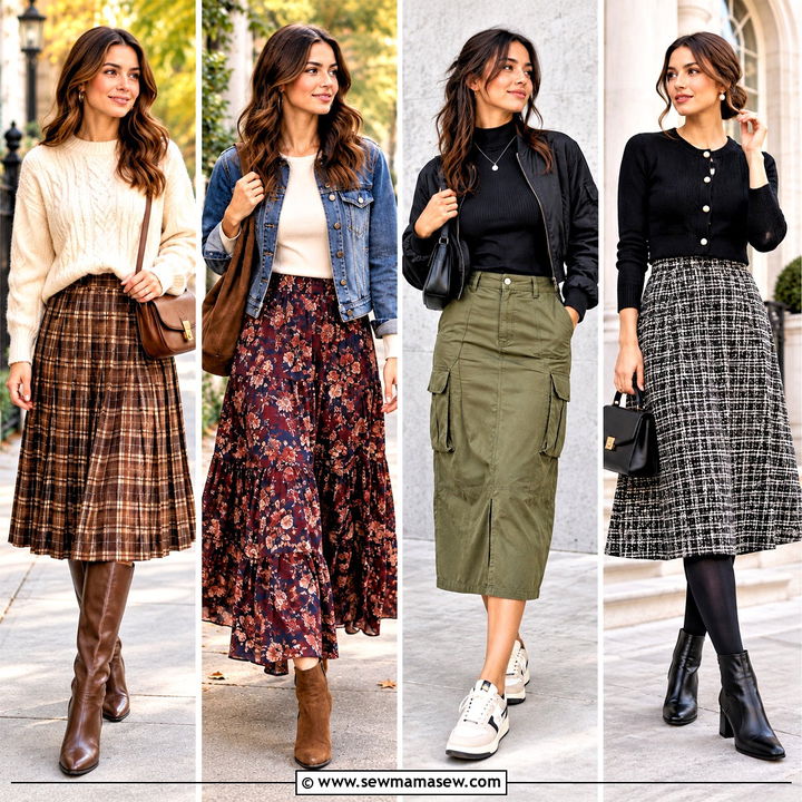 25 Autumn Outfits Skirt Lovers Need for Cozy Everyday Chic