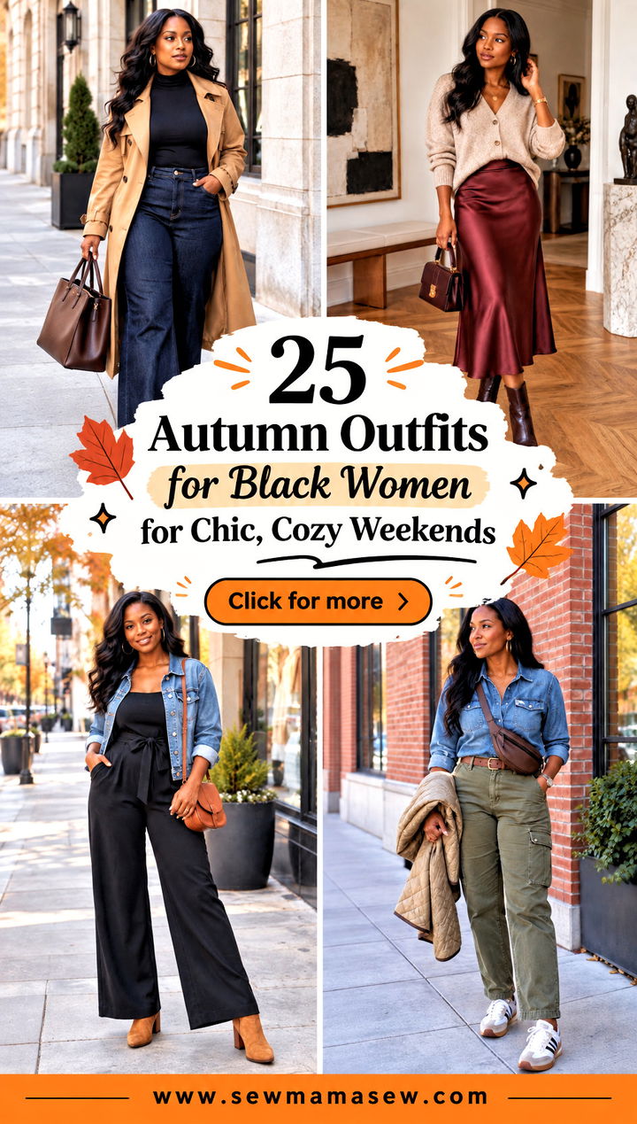 25 Autumn Outfits for Black Women for Chic Cozy Weekends - 25 Autumn Outfits for Black Women for Chic, Cozy Weekends