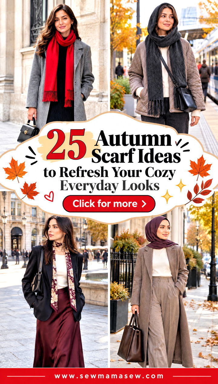 25 Autumn Scarf Ideas to Refresh Your Cozy Everyday Looks - 25 Autumn Scarf Ideas to Refresh Your Cozy Everyday Looks