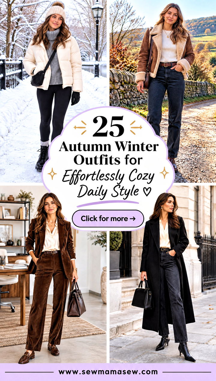 25 Autumn Winter Outfits for Effortlessly Cozy Daily Style - 25 Autumn Winter Outfits for Effortlessly Cozy Daily Style